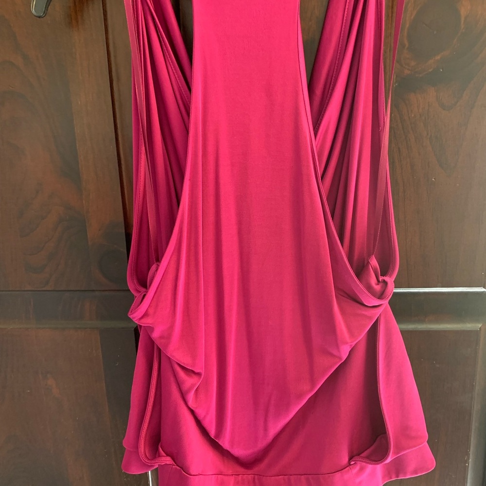 Diane Von Furstenberg Large Tank Top Sleeveless Pink Sexy Fuchsia XL summer club - Picture 6 of 12